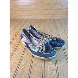 Sperry Top-Sider Angelfish Seaweed Mesh Navy Blue Loafers STS96929 Women's 6.5